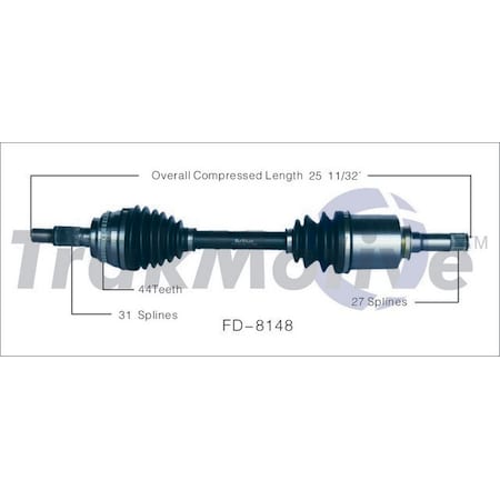 Surtrack Axle Cv Axle Shaft, Fd-8148 FD-8148